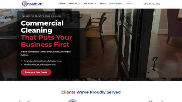 Maximum General Cleaning website